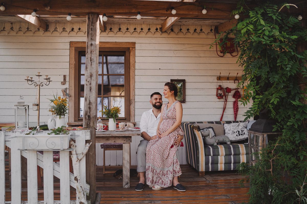sesja ciążowa boho