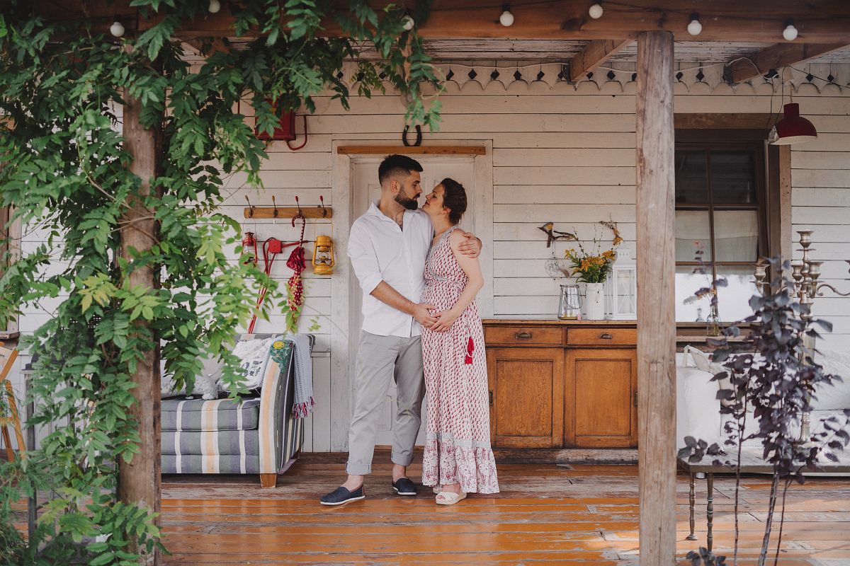 sesja ciążowa boho