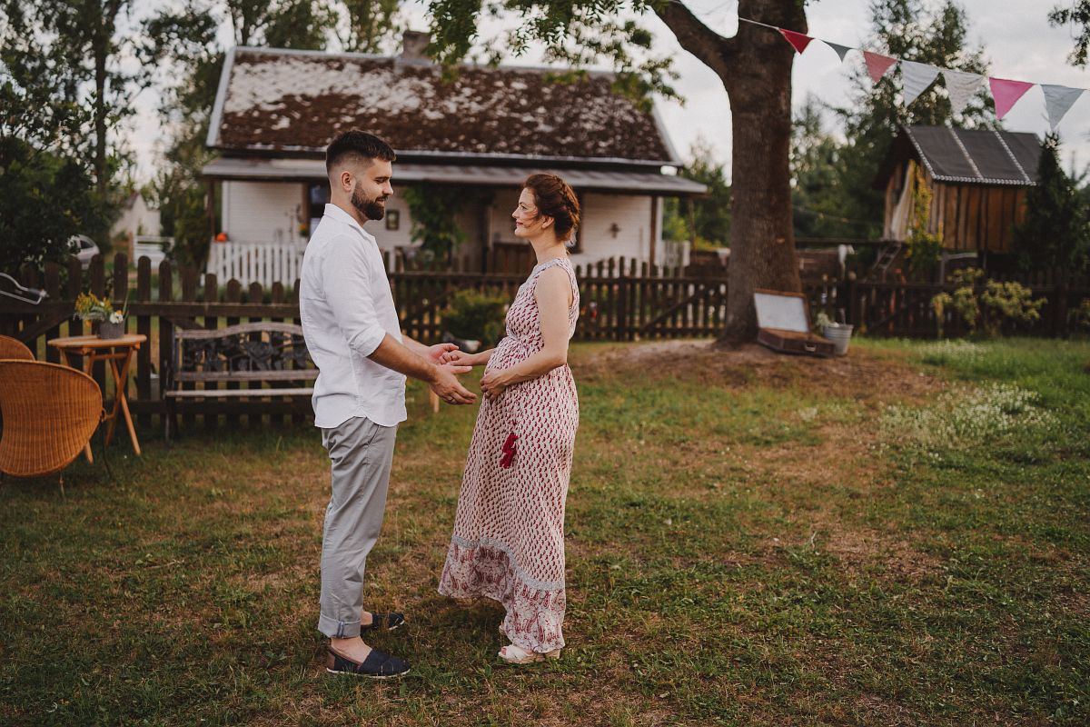 sesja ciążowa boho