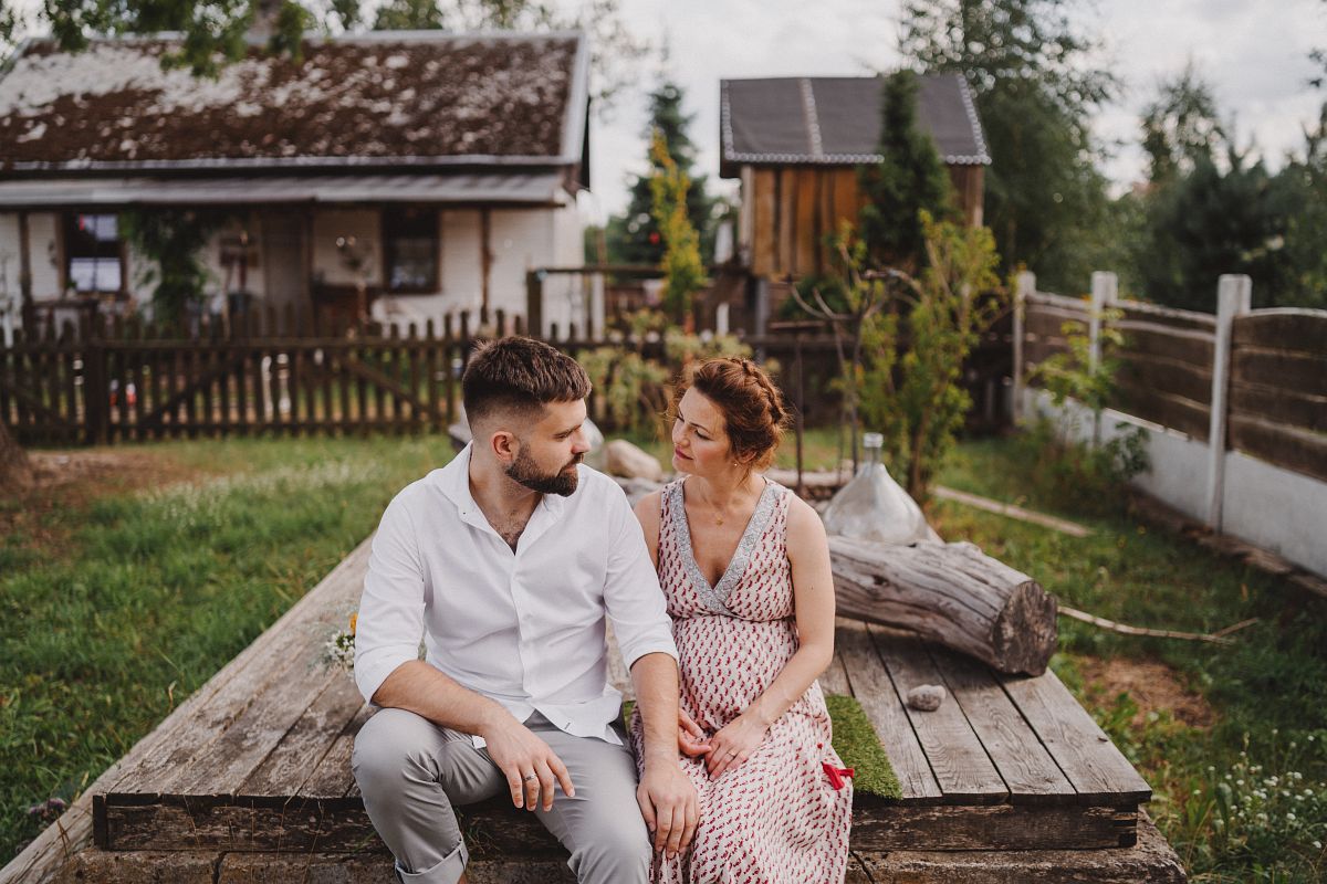 sesja ciążowa boho