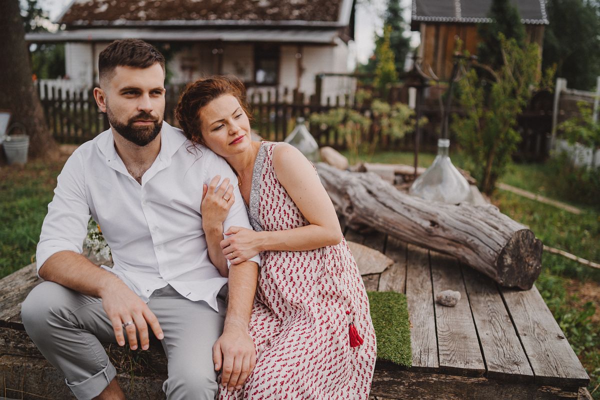 sesja ciążowa boho
