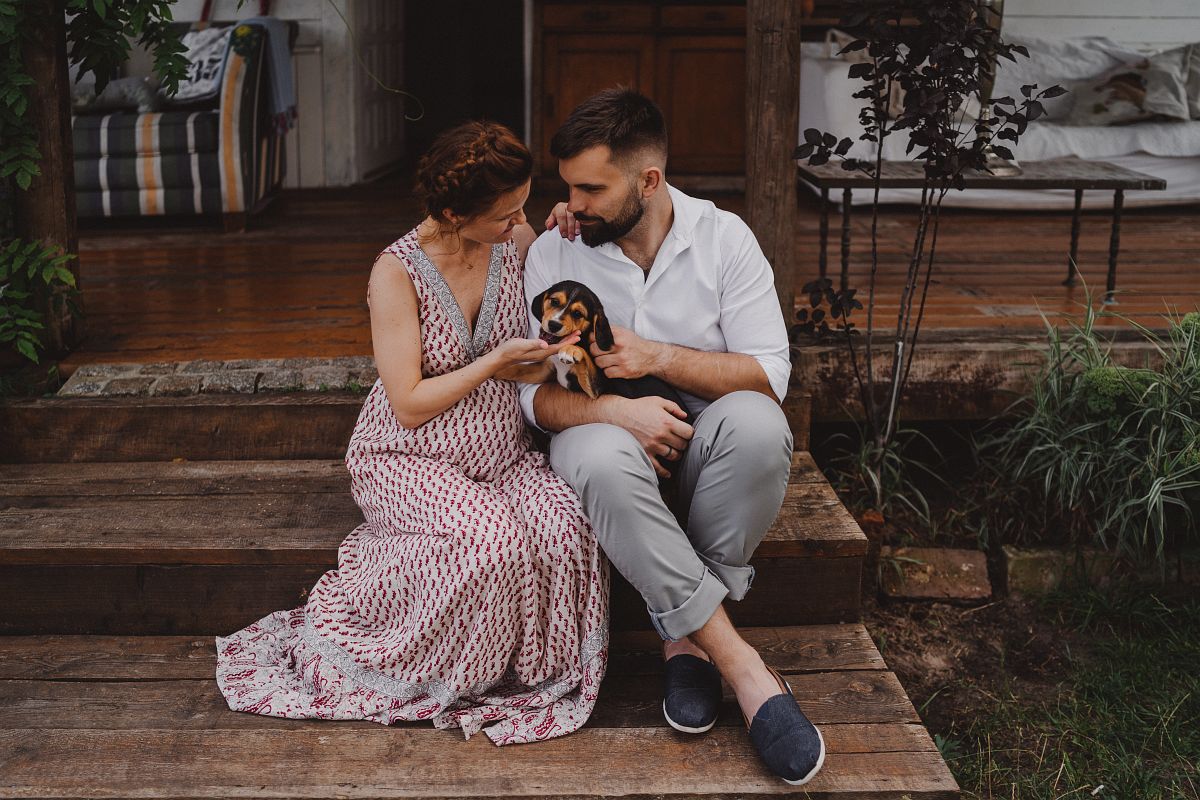 sesja ciążowa boho